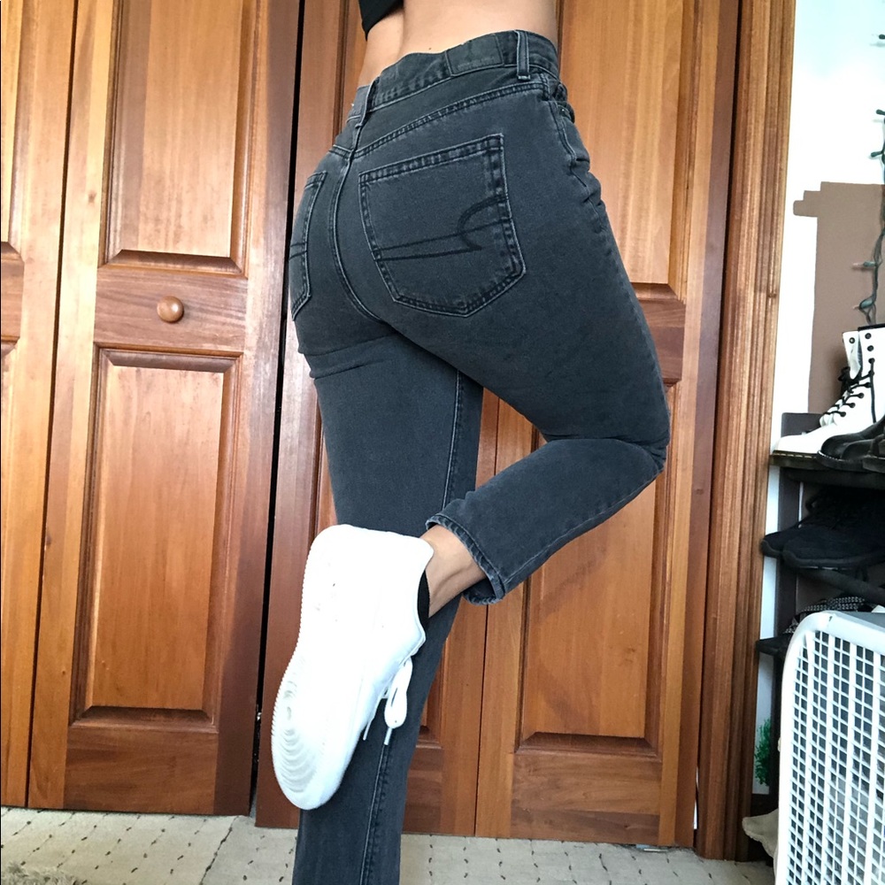 American eagle black mom jeans